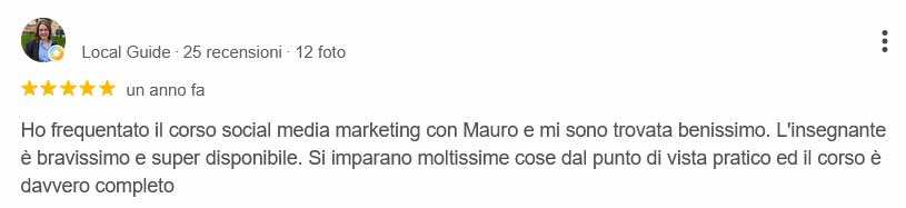 Recensione corso social media marketing con Mauro