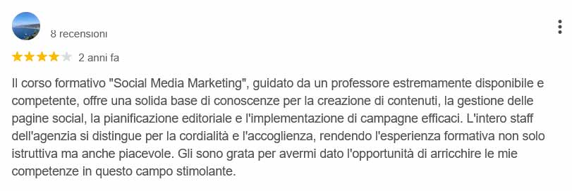 Recensione sul corso Social Media Marketing e sulle competenze acquisite