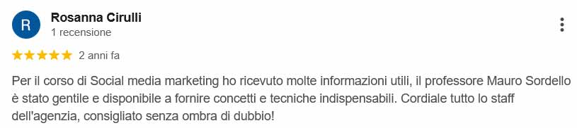 Recensione corso Social Media Marketing con Mauro Sordello