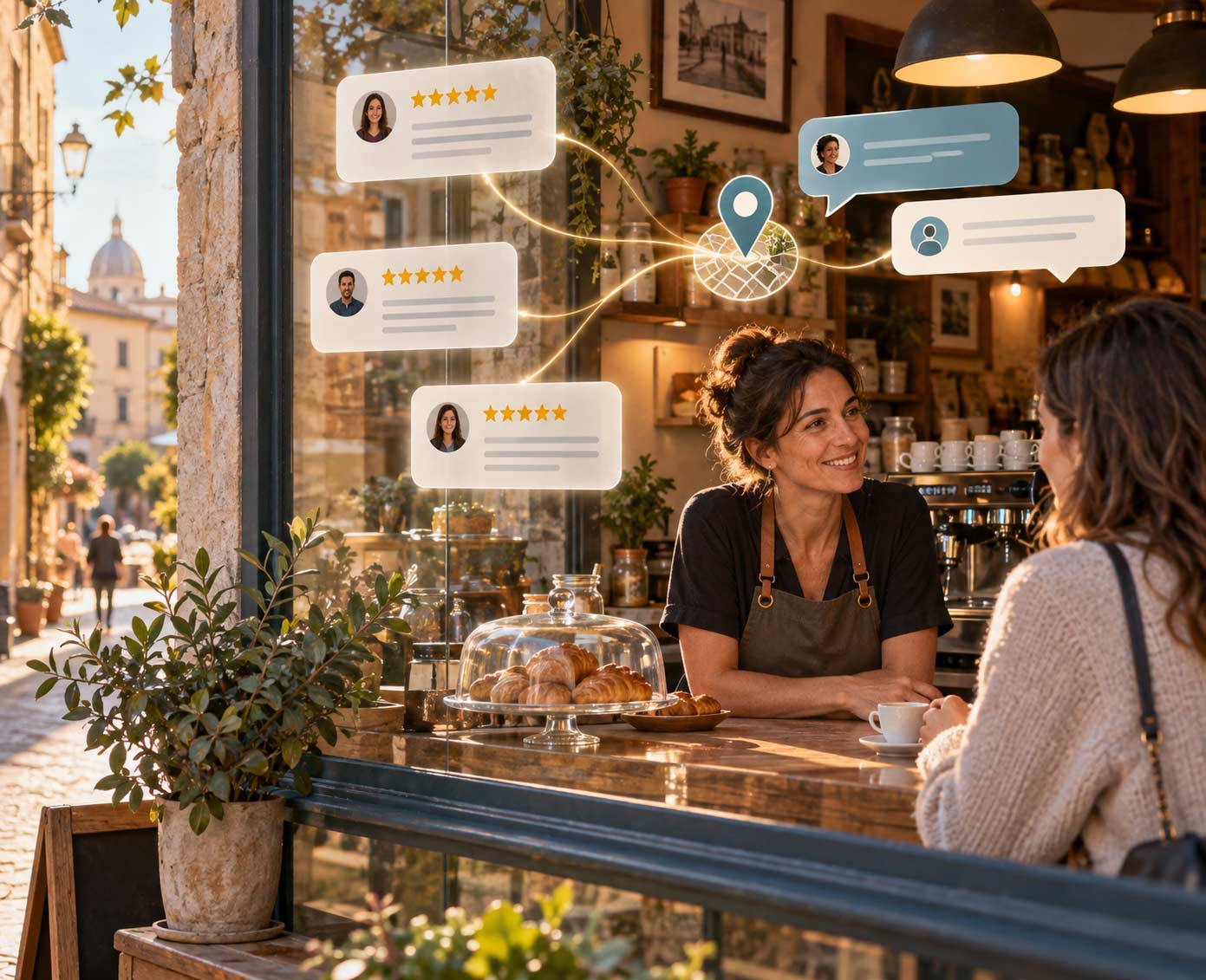 Recensioni e reputazione delle attività locali nelle ricerche Google Maps AI